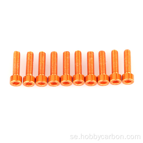 Anodiserad M3 Aluminium Hexagon Socket Cap Screw